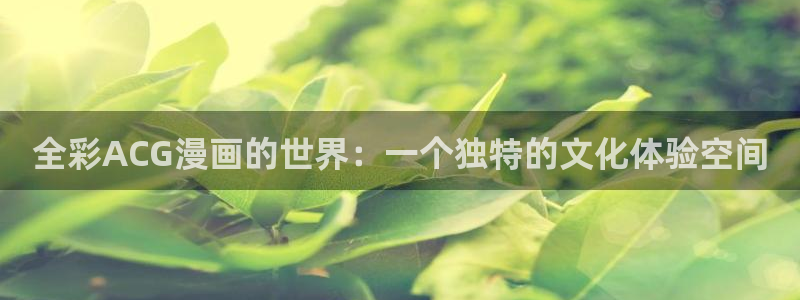 歪歪漫画yy日韩在线观看：全彩ACG漫画的世界：一个独特的文化体验空间